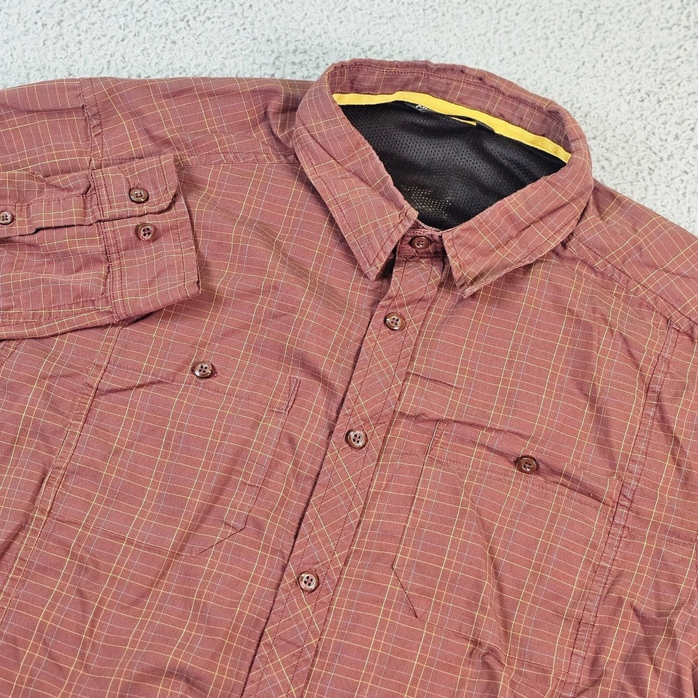 Arc'teryx Shirt Mens Large Brown Plaid Long Sleeve Button Up Outdoor Hiking
